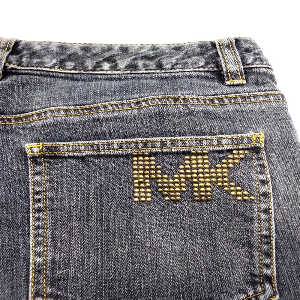 MICHAEL KORS Cotton/Spandex Jeans w/ Logo Studs Clean WornButNotWornOut